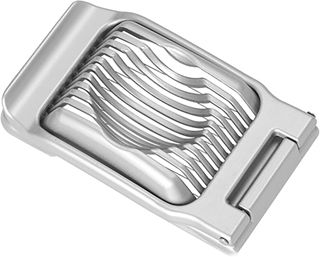 Eierschneider aus Aluminiumlegierung, multifunktionales Küchenwerkzeug, Eierschneider für den Haushalt,Silber