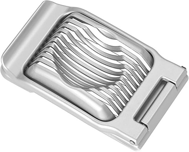Eierschneider aus Aluminiumlegierung, multifunktionales Küchenwerkzeug, Eierschneider für den Haushalt,Silber