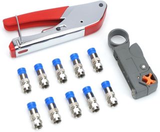 DOITOOL Rg6 Koax-crimper-kit Kabelzange Mit F-anschlüssen Koaxial-kompressionswerkzeug