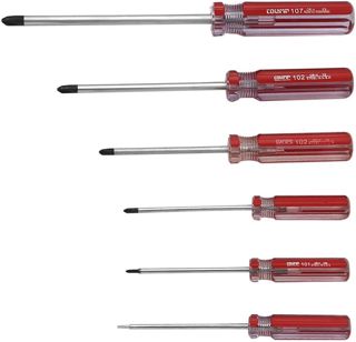 6-teiliger Trimmen Schraubendreher Set Magnetische Trimmen Spitze Schraubendreher Set, Drei Punkt Spitze Schraubendreher mit Kunststoffgriff einschließlich Y1.5mm, Y2mm, Y3mm, Y4mm, Y5mm, Y6mm für Ihr