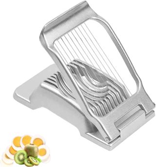 Eierschneider, Eischneidewerkzeug Eierharfe Eierteiler(13.5 x 8 cm Silber)