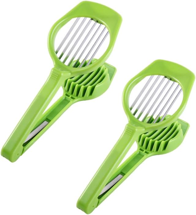 2 Stück Edelstahl-Eierschneider, Obstschneider, Handheld-Pilz-Kiwi-Trenner, Erdbeer-Käse-Schneider, Multifunktions-Schneideform
