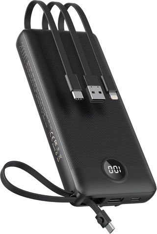 VEEKTOMX Power Bank 20000mAh mit integrierten Kabeln, Reise Gadgets