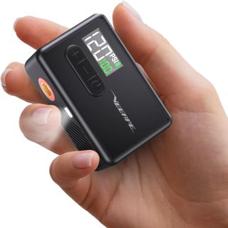 Tiny Pump Mini Fahrradluftpumpe, 120 PSI Elektrische Fahrradluftpumpe, Tragbare Fahrradpumpe mit Presta- und Schrader-Ventil für Rennrad, Mountainbikes, Stadträder und E-Bikes
