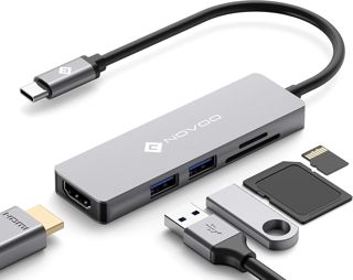 NOVOO 11 in 1 Docking Station 4K@60Hz Triple Display USB C Hub Dual HDMI mit 4K@120Hz DisplayPort Multiport Adapter, 2 HDMI 4K@60Hz, Gigabit Ethernet, 100WPD, SD/TF, 4xUSB für MacBook, andere Laptops