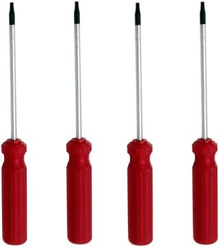 Präzisions-Schraubendreher-Set, 4-teiliger magnetischer Torx-Sicherheitsschraubendreher mit T6, T8, T9, T10 Torx-Schraubendreher, Reparatur-Werkzeugset für Laptops, Macbooks und andere Geräte (Gelb)