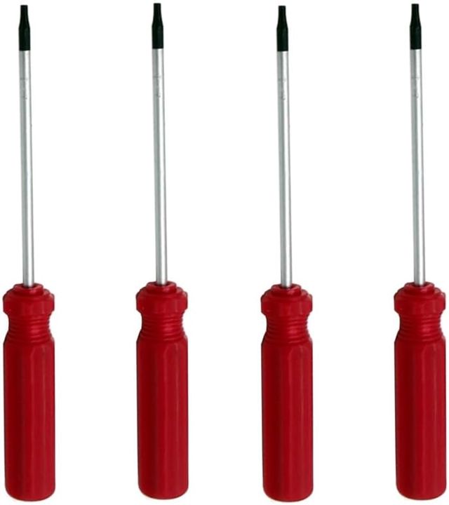 Präzisions-Schraubendreher-Set, 4-teiliger magnetischer Torx-Sicherheitsschraubendreher mit T6, T8, T9, T10 Torx-Schraubendreher, Reparatur-Werkzeugset für Laptops, Macbooks und andere Geräte (Gelb)