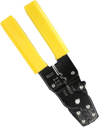 DOITOOL Elektriker Zange Kompressionswerkzeug Abisolierzange für Koaxialkabel und Fittings Manueller Drahtschneider für Kabelverbindungen