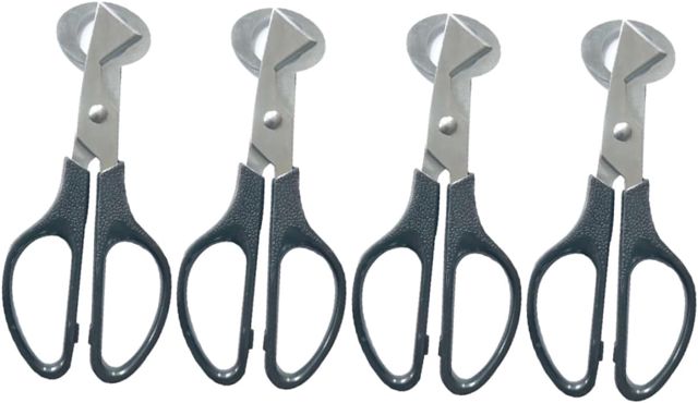 VICASKY 4 Stück Teiliges Kleine Eierschere aus Edelstahl Praktische Wachtel Eieröffner für Küche und Haushalt Scharfe Eierschneidewerkzeuge für Sauberes Schneiden ohne Bruch Langlebig und
