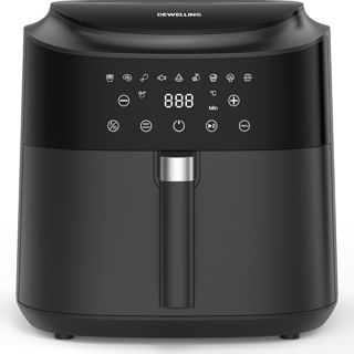 Airfryer Dual Zone 12L - 2600W Heißluftfritteuse mit herausnehmbarem Trenner, XXL Heissluftfritteuse Doppelkammer, 10 Funktionen, Doppelte Sichtfenster, 50–200°C, Zubehör-Set, Rezepte