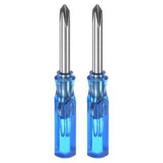 QUARKZMAN 8 Stück PH1 Mini Kreuzschraubendreher Set Kleine Schraubenzieher Set 3mm Magnetisch Kreuzkopf 45mm Länge Feinmechaniker Schraubendreher Set für Reparatur Werkzeug Set, Blau