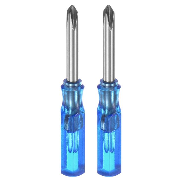 QUARKZMAN 8 Stück PH1 Mini Kreuzschraubendreher Set Kleine Schraubenzieher Set 3mm Magnetisch Kreuzkopf 45mm Länge Feinmechaniker Schraubendreher Set für Reparatur Werkzeug Set, Blau