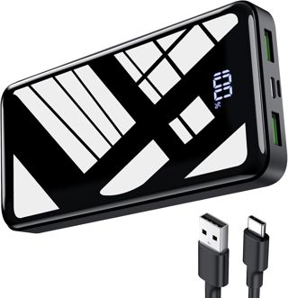 Power Bank 27000mAh, 22,5W PD20W USB-C Powerbank Externer Handyakkus