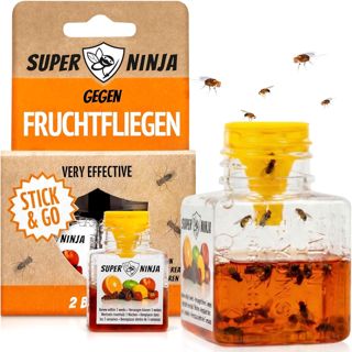 Super Ninja Fruchtfliegenfalle für Innenbereich, Obstfliegenfalle 2er-Pack