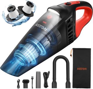 AstroAI Handstaubsauger Akku, Kabelloser Autostaubsauger Stark mit LED