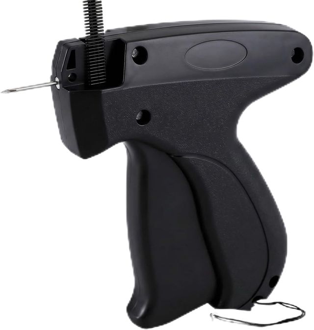 Etikettierpistole Set für Kleidung, Micro Tagging Gun mit 5 Ersatznadeln & 1000 Heftfäden (500 Schwarz & 500 Weiß), Etikettiergerät für Preisschilder & Etiketten, Heftpistole Textilpistole