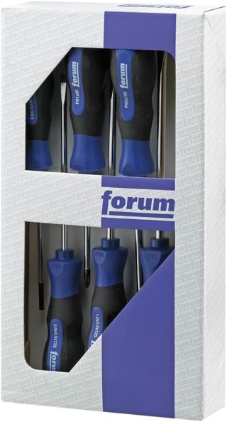 Forum Schraubendreher-Satz 7-teilig Schlitz, PH, PZ, TX (Mehrkomponenten-Griff Schraubenzieher Schraubendreher Schraubendrehersatz Schraubendreherset)