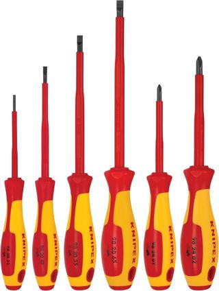 Knipex - 6-teiliges Schraubendreher-Set, 1000 V isoliert (9K989833US)