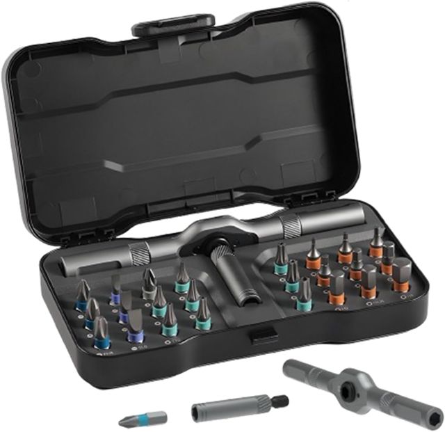 24-in-1 Ratschen-Schraubendreher-Set, magnetische Präzisions-Bits mit abnehmbarem Griff & Etui, Mehrzweck-Mini-Schraubendreher-Set für Heimwerker, Elektronik, Uhr & Hausreparatur
