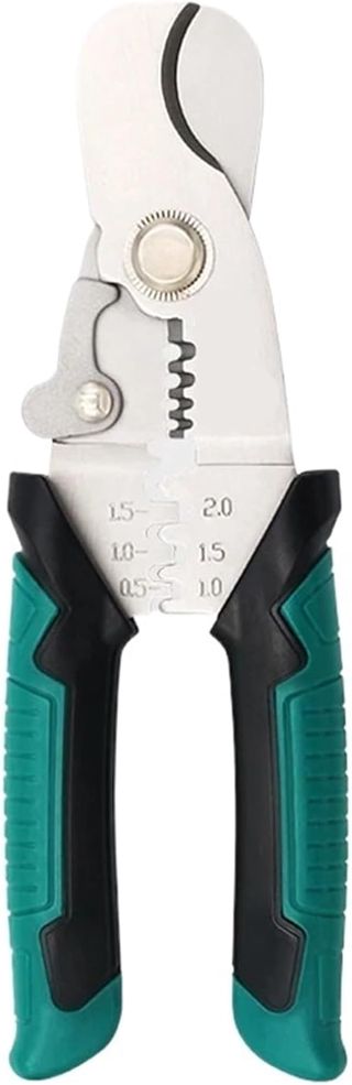 Abisolierzange, Abisolierzange 3-in-1, Eisen-Kupferschneider, Kabel-Crimpzange, Klemme, Spalt- und Wickelwerkzeug for Elektriker for Schneiden von Kabeln und Schrauben