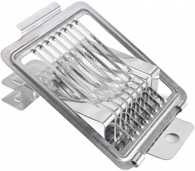Eierschneider Eierteiler aus Edelstahl, Eierschneider 2 in 1 Scheiben und Keile Küchenwerkzeuge für Eier, Eierteiler, Geeignet für Gastronomie Profiküchen