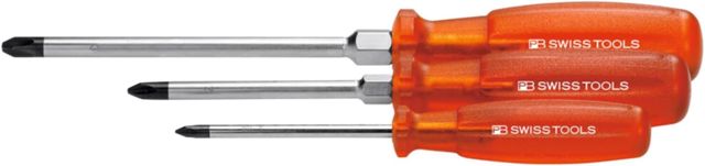 PB Swiss Tools Schraubendreher-Satz, für Phillips, mit "Multicraft"-Kraftheft, 3-teilig