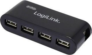 Logilink UA0085 4-Port Hub USB 2 mit Netzteil,schwarz