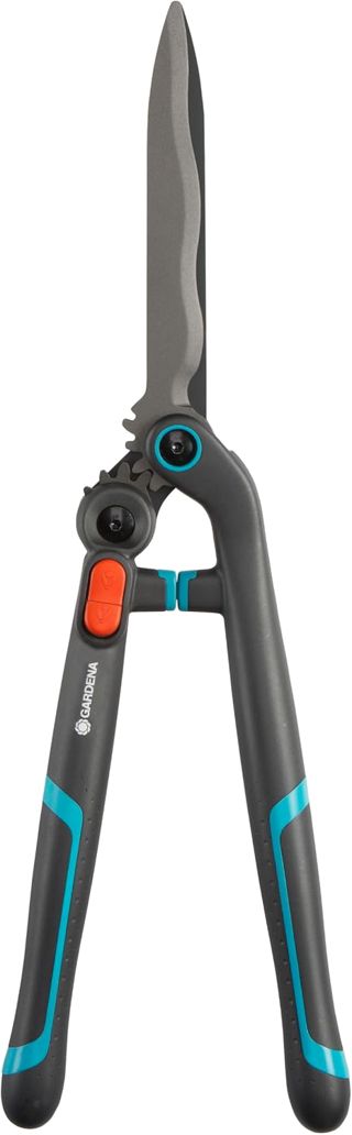 Gardena Heckenschere 2in1 EnergyCut: Mechanische Gartenschere mit 2-stufigem Getriebe, 23 cm, antihaftbeschichtete Präzisionsklingen, Stoßdämpfung (12303-20)