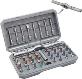 Qivine 42-in-1 Ratschen Schraubendreher Set Magnetisch 40 Bits S2-Stahl