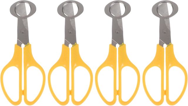 Cabilock 4 Stück Edelstahl Wachtelei-schere Haushaltsschere Für Gebackene Eier Leicht Und Robust Ergonomisches Design Für Sicheren Griff Geeignet Für Küche Und Partys