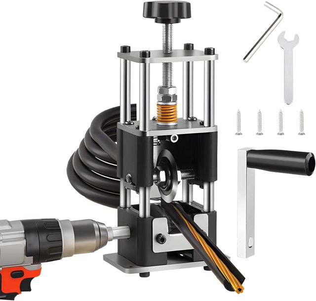 Kabelschälmaschine Elektrisch mit Federverstellung, Kabelabisoliermaschine für 1-25 mm Kabel, Kabelabisolierer, kabelentmanteler, Abisolierzange, Kabelschäler für Schneiden von Abisolierschrott