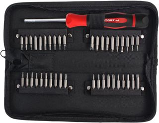 GEDORE red 41in1 Präzisionsschraubendreher‑Satz R38002041, Präzisions‑Bitset mit 41 Teilen, magnetische Bitaufnahme, kompakte Sortierung