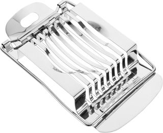 ABOOFAN Edelstahl Eierschneider mit Ergonomischem Griff Manuell Multifunktionaler Eier Obstschneider für Gleichmäßige Scheiben Robustes Küchengerät für Gekochte Eier und Früchte