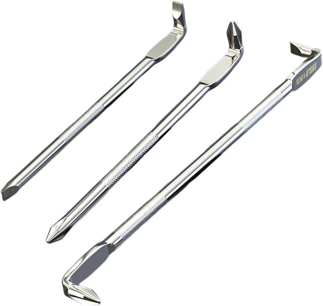 3 Stk Gebogener Schraubendreher, L-förmig, Z-förmig, Kreuzschlitz & Schlitz, 120mm/185mm, Hohe Härte, Magnetischer 90° Winkelschraubendreher, für die Montage von Schrauben in beengten Bereichen