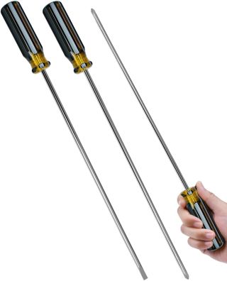 2-teiliges Schraubenzieher Set, Magnetischer Schlitzschraubendreher + magnetischer Kreuzschlitzschraubendreher, Lang Schraubendreher-Satz 39 * 2.5cm Kreuzschlitzschraubendreher zur Reparatur