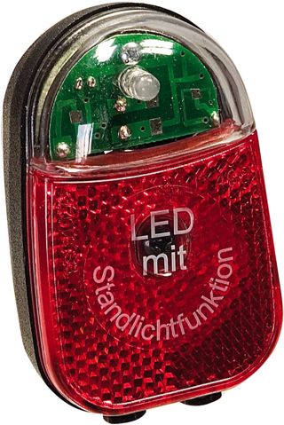 BÜCHEL Fahrrad Rücklicht LED für Dynamo betrieb I StVZO zugelassen mit Standlicht I Gepäckträger Rücklicht BEETLE I Fahrradrücklicht, dynamo, Fahrradlicht hinten, Schwarz