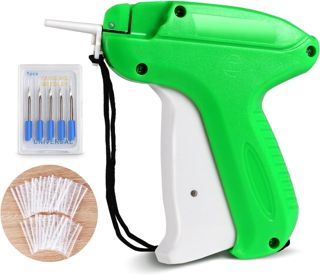 ilauke Etikettierpistole, Label Tagging Gun Für Bekleidungsgeschäfte Flohmärkte,Etikettiergerät+5 Ersatznadeln+1200 Fäden, Ettikettiergeraet Für Markenetiketten,zum Kleidung Socken Hüte Handel Basar