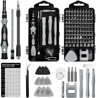 122 in 1 Feinmechaniker Werkzeug Set mit 98 Bits, Multifunktional Mini Schraubendreher Kit, Klein Magnetische Schraubenzieher Feinwerkzeug, Handy Reparatur Set für Computer, Laptop,Tablet,Uhren,Kamera