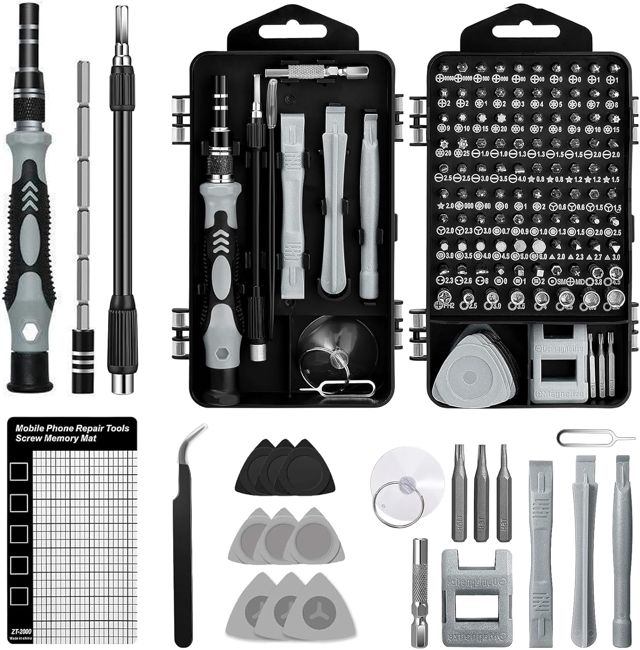 122 in 1 Feinmechaniker Werkzeug Set mit 98 Bits, Multifunktional Mini Schraubendreher Kit, Klein Magnetische Schraubenzieher Feinwerkzeug, Handy Reparatur Set für Computer, Laptop,Tablet,Uhren,Kamera