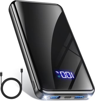 Power Bank, 20000mAh Powerbank Tragbarer Externer HandyAkkus, Schwarz
