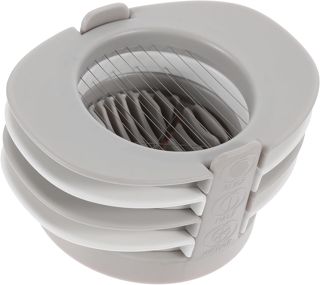 Garneck Eierschneider aus Edelstahl 3 in 1 Multifunktions Eierschneider mit Silikon Eiertrenner für Küche Schneidet auch Obst