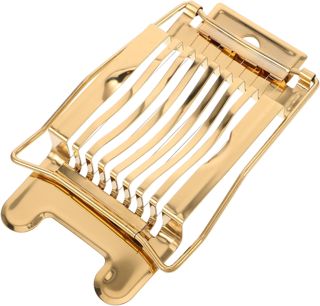 Edelstahl, Eierschneider für Gleichmäßige Scheiben, Goldfarben 1 Stück