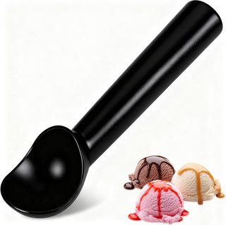 Eisportionierer, 18.5cm Einteiliger Silber Aluminium-Eislöffel, Ideal für Hart-Eiscreme, Keksteig, Gelato, Sorbet und Melonenbällchen