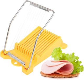Luncheon Fleischschneider, Eierschneider aus Edelstahl, Eierschneider aus Edelstahldraht, Lebensmittelschneider für Butter, Käse, Schinken, Zwiebeln, Erdbeere, Banane, Pitaya,