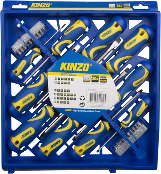 KINZO Screwdriver Set CR-V ST 30 Stück, 54152