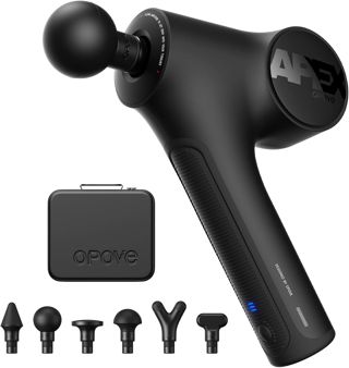 Opove Massagepistole Massage Gun Muskel Massagegerät Deep Tissue 14.5mm Elektrisches Handmassagegerät Ergonomisches Design für Nacken, Rücken, Schulter und Beine der Muskelentspannung Apex Schwarz