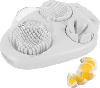 Eierschneider, 3-in-1-Eierschneider aus Edelstahl, multifunktionaler gekochter, wiederverwendbarer Pilzschneider, Salatschneider, tragbarer Eierwürfelschneider für weiche Früchte, Pilze, Erdbeeren