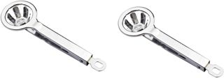 Amosfun 2 Stück 304 Eiertrennwerkzeug Eierschneider für gekochte Eier Eierteiler Eiwerkzeuge Eiertrenner egg cutter Eier teiler Eierschneider Edelstahl konservierter Silver
