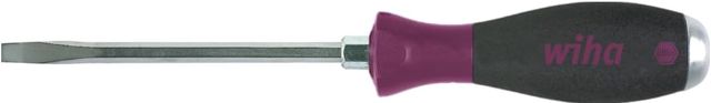 Wiha Schraubendreher MicroFinish® Schlitz mit durchgehender Sechskantklinge und massiver Stahlkappe (29137) 10,0 mm x 175 mm, für ölige und feuchte Anwendungen, optimaler Halt mit nassen Händen dank Oberflächenstruktur, für gezielte Hammerschläge, Schlagen und Meißeln, Sechskantansatz zum Lösen von festsitzenden Schrauben