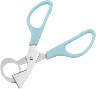 Eierschneider Quail Egg Cutter Eieröffner Kochwerkzeug Küchenwerkzeug Edelstahl PP Komfortgriff Müheloses Knacken in Sekunden für Und Putenküken-eier Haushalt Feinkostküche, Blau